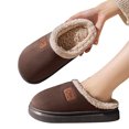 thumbnail image 3 of Con Plataforma en La Nube Pantuflas Sin Cordones Mullidas para El Felpa Mujer Forro Piel Sintética Cómodas Antideslizantes Interiores Y Exteriores, 3 of 9