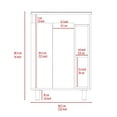 thumbnail image 2 of Bathroom Vanity 24" Meka Vanity, Two External Shelves, Double Door Cabinet -White,Bathroom Vanity Set, 2 of 7