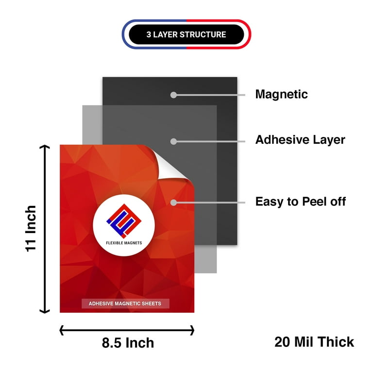 Magnetic Sheet pack for magnets - Self Adhesive 