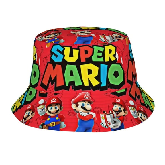 Mario Bucket Hat Travel Packable Sun Cap Beach Fisherman Hat For Women Men