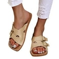 thumbnail image 7 of Bxsruta Strap-Design Casual Slip-On Sandals with Cushioned Footbed, Lightweight Women's Everyday Footwear, 7 of 7