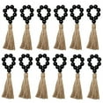 thumbnail image 1 of Napkin Rings Set of 12,Wooden Napkin Rings,Wood Bead Elastic Farmhouse Napkin Rings with Tassel,Boho Napkin Rings, 1 of 6