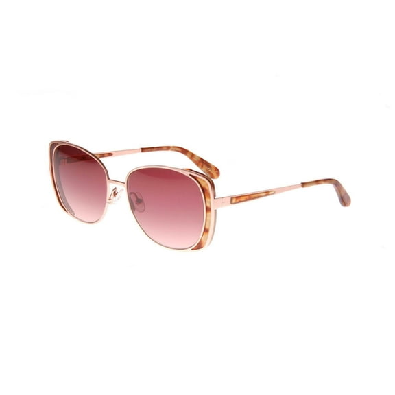New GISSELLE Eyewear Rose Gold CLOVER Sunglasses with Pink Lenses 55/16/145
