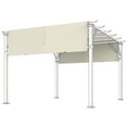 thumbnail image 1 of Outsunny 2 Pcs 16 x 4ft Pergola Shade, UV Protection Pergola Canopy, Cream, 1 of 10