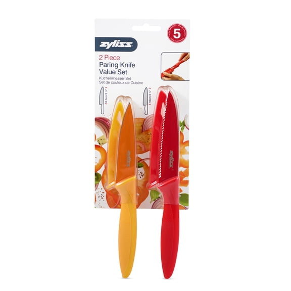 Zyliss Utility Kitchen Knives with Sheath Covers - Dishwasher Safe - Stainless Steel Kitchen Knives Perfect for Cutting Meat, Vegetables & Fruit - Utility Essential