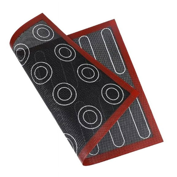 Silicone 30x40 cm Reversible Printed Macaron Puff Baking Mat Non-Stick Pastry Oven Cak y4610