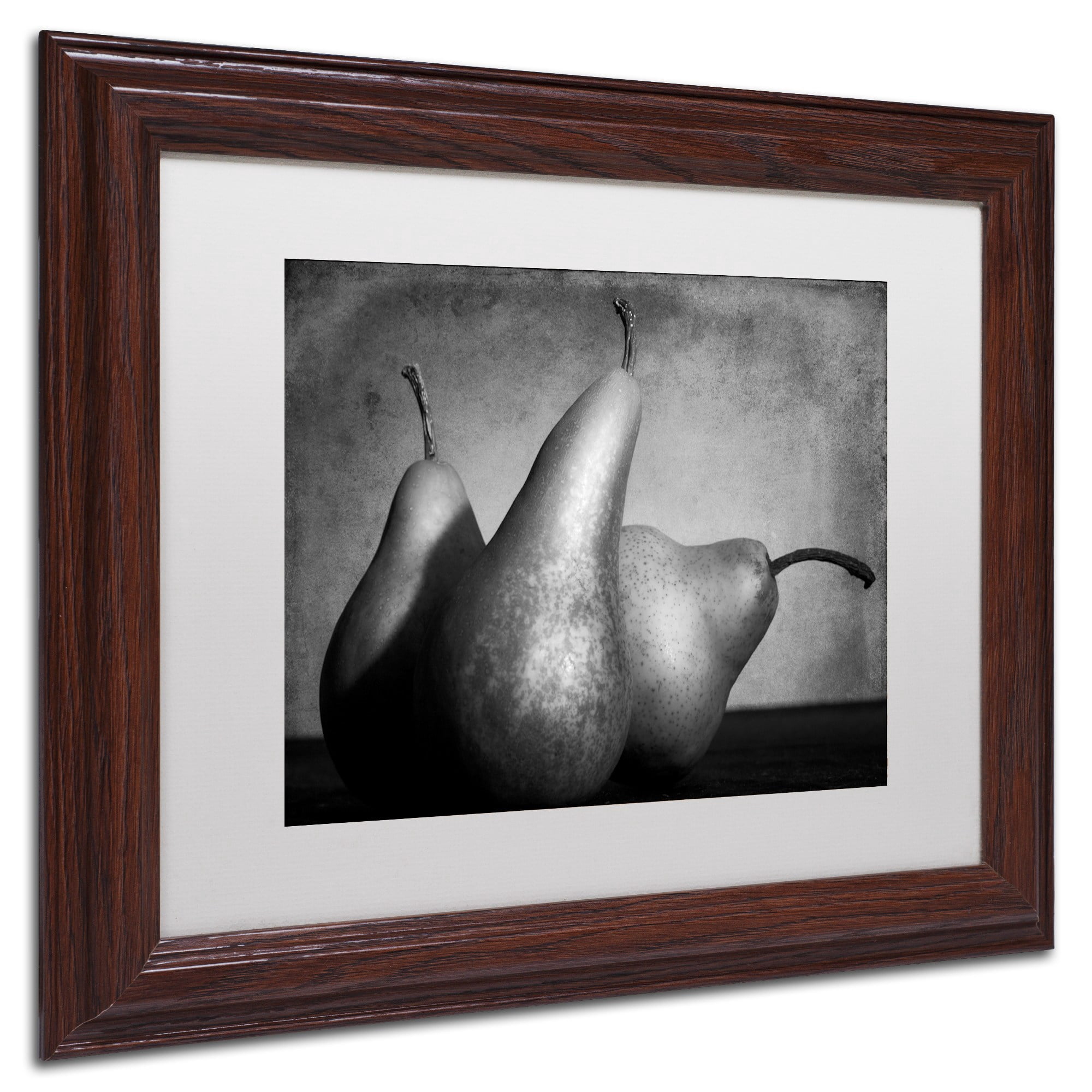 Trademark Fine Art "Cayendo" Canvas Art by Moises Levy White Matte, Wood Frame