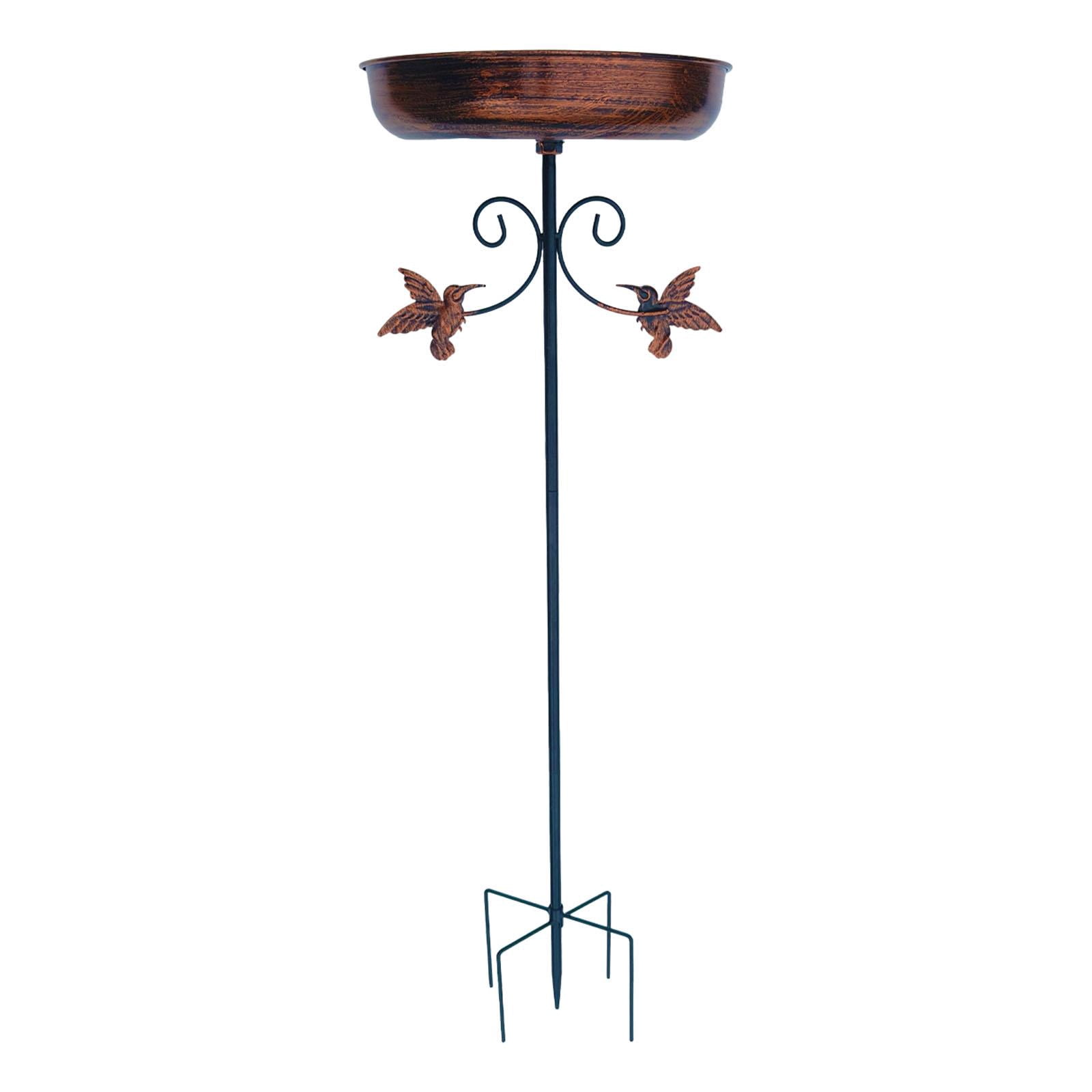 CarpNettore Garden Freestanding Bird Bath Bowl 9.8x31inch for Wild Bird Watchers Strong Load