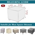 thumbnail image 2 of Ottoman Cover Slipcovers Square Fit Length 13"-44" Footrest, Stool Covers, Ottoman Protector Cover, Footstool Covers with Stretch Thick Checked with Elastic Bottom, Removable Washable(Burgundy,L(57-66, 2 of 7
