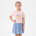 thumbnail image 4 of NIPAXO Girls T-Shirt Short Sleeve Cute Cartoon Dog Flower Graphic Crewneck Soft Cotton Blend Pullover Tee Shirt for Girls, 4 of 6
