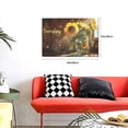thumbnail image 5 of 16x24 inch 'Sunshine' Slogan Sunflower Vase Canvas Frameless Painting,Indoor Living Room,Bathroom,Study Rustic Wall Decor Canvas Poster,Enchanting Sunflower Vase Decor Paintings Prints Gifts, 5 of 6