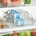 thumbnail image 3 of iDesign Recycled Plastic Water Bottle Fridge Organizer Bin for Kitchen, Basement, Garage Fridge – 13.75" x 5.75" x 5.75", Clear Plastic, 3 of 7