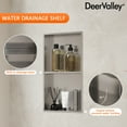 thumbnail image 5 of Single Shelf Shower Niche With Drainage Slope - Recessed Wall Bathroom Niche DV-1SN0341S, 5 of 13