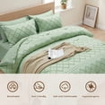 thumbnail image 3 of Vccoem 7-Piece Queen Comforter Set Bed in a Bag - Green Boho Tufted Luxury Bedding Set, Ultra Soft & Breathable All Season Comforter with Sheets & Pillowcases, 3 of 8