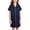Navy, variant on Bovxnpu Girls Boys Outfits Set Girls Summer Thin Ice Silk Short Sleeve Robe Gown Loungewear Tops