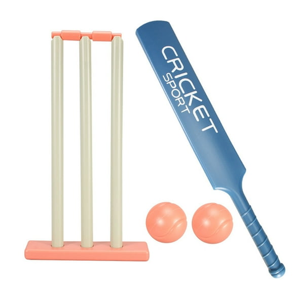 Kids Set Plastic Bat Set Bat And Beach Wicket Stand Kit For Children Toddler Parent Child Sports Interaction Ball Sports