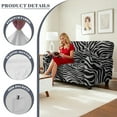 thumbnail image 4 of TSOVTHRID Gray Zebra Stripe Print Reclining Loveseat Covers with Elastic Bottom 6-Piece Loveseat Recliner Cover, Washable Stretch Sofa Furniture Protector for Pets Dogs, 4 of 7
