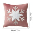 thumbnail image 3 of Lksixu Christmas Throw Pillow Cover, 18x18 inch Velvet Snowflake Embroidery Decorative Pillow Case, Soft Fluffy Farmhouse Pillowcase Winter Holiday Cushion Cover Christmas Decorations for Couch Bed, 3 of 7