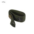 thumbnail image 3 of Unique Bargains Belt Keeper, Nylon Webbing Loop Holder with Double Snaps Belt Security Fixing, Green 4 Pack, 3 of 6