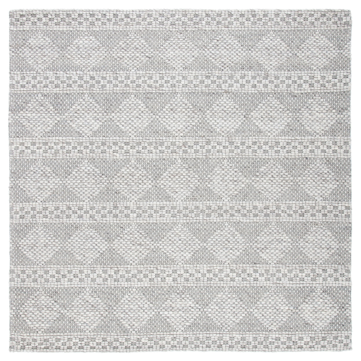 SAFAVIEH Marbella Matilda Diamond Area Rug, Beige/Grey, 7' x 7' Round