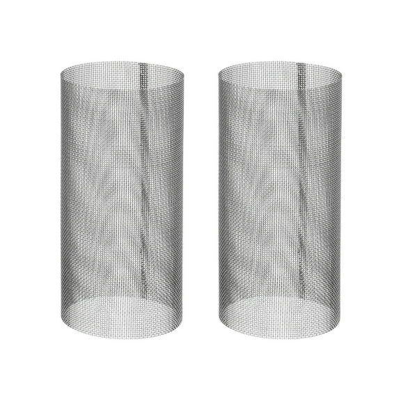 Uxcell 2-Pack 100 Mesh Stainless Steel Filter Screen, Reusable Water Pump Strainer Replacement for Sediment Filter T Strainer [Black]