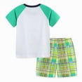 thumbnail image 6 of TOWED22 Toddler Boy Outfits Dinosaur Graphic Print Crewneck Short Sleeve Tee Top Casual Shorts 2 Pieces Summer Clothes(Green,4-5 Y), 6 of 9