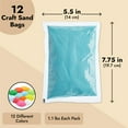 thumbnail image 4 of 12 Pack Colored Sand for Crafts, 1.1 lb Bags, Art Refill Kit, DIY Wedding Decorations, Vase Filler, Succulent Terrariums (12 Colors, 13.1 lb Total), 4 of 10