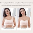 thumbnail image 2 of Sujetador sin tirantes de talla grande para niñas gorditas, push-up, antideslizante, de gran tamaño, con parte superior de tubo fino, con parche invisible en el pecho, ropa interior para mujeres, 2 of 4