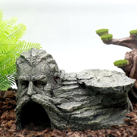 Reptile Rock Basking Platform, Gecko Hide Cave, Snake Cave and Hides for Reptiles, Amphibians, and Small Animals