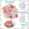 thumbnail image 2 of 1set 80pcs 2 styles Transparent Acrylic Bead Caps Flower Mixed color 23.5~31x21~31x6.5~9mm Hole: 1.8~2mm 40pcs/style, 2 of 5