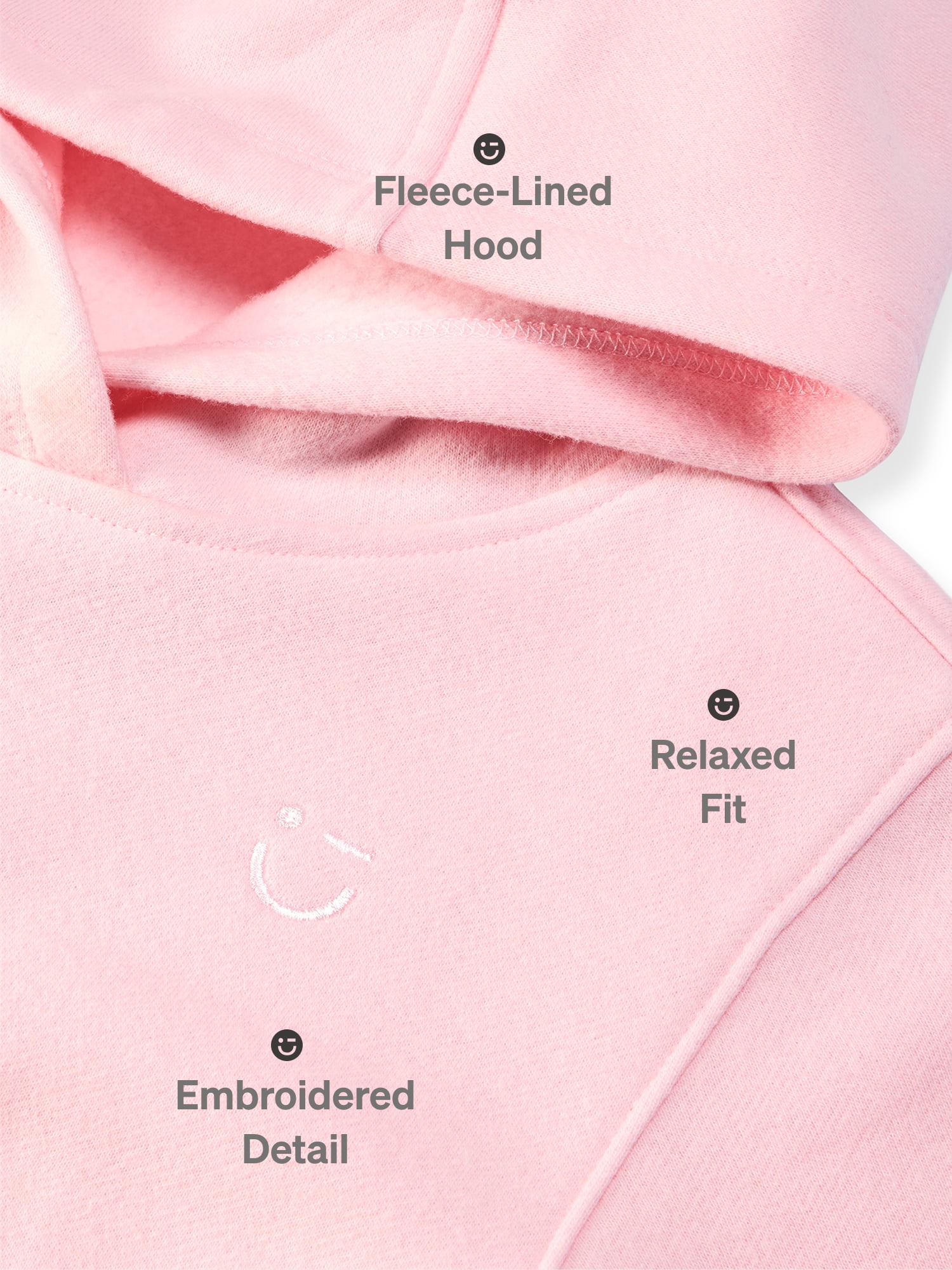 Color Mix by Garanimals Kids Fleece Hoodie, Sizes 6–16