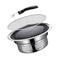 thumbnail image 1 of Parrilla de barbacoa coreana, estufa para hacer parrilla pequeña, accesorios de acero inoxidable, estufa para hacer parrilla portátil antiadherente, p con placa de hierro, 1 of 9