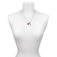 thumbnail image 3 of Delight Jewelry Silvertone Turtle with Resin Body - Love and Lock Charm Necklace, 18"+1", 3 of 4