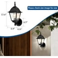 thumbnail image 2 of ASHOP Outdoor Wall Lanterns, Matte Black Aluminum Light Fixtures with Clear Glass Panels, 2-Pack, Bulbs Not Included, 2 of 8