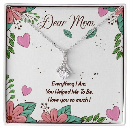 Necklace Gift for Mom -Message Card Birthday Gifts for Best Mom - Jewelry Mom Gifts for Mothers Day