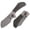 Gray&Black, variant on Kansept Pluto Fold Knife Rose Gold S90V ,Blackwash Titanium and Black Micarta Handle,Munko Knives Designers,K3129A4
