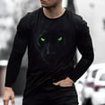 thumbnail image 2 of Chandail à Manches Longues pour Hommes Mode Décontractée Col Rond Chandail à Enfiler Imprimé T-Shirt à Manches Longues Blouse, 2 of 9