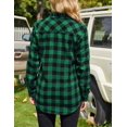 thumbnail image 4 of Zeagoo Womens Flannel Shirts Long/Roll Up Sleeve Collared Button Down Plaid Shirt Casual Work Tops, 4 of 6