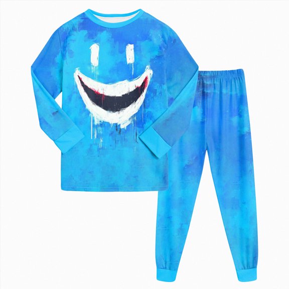 CAUYDY Toddler Girls Boys Halloween Cartoon Graphic Pajamas Pjs for Boy Jammies Long Sleeve Top and Pant Sleepwear Clothes Sets