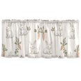 thumbnail image 7 of Yayeee Kitchen Curtains Tier Set of 2 Light Filtering 57"x24" Over Sink Window Panels, Beige Rabbits and Carrots, 7 of 7