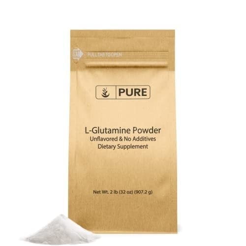 Pure Original Ingredients L-Glutamine 2lb Alpha-Amino Acid Supplement Powder, Lab-Verified