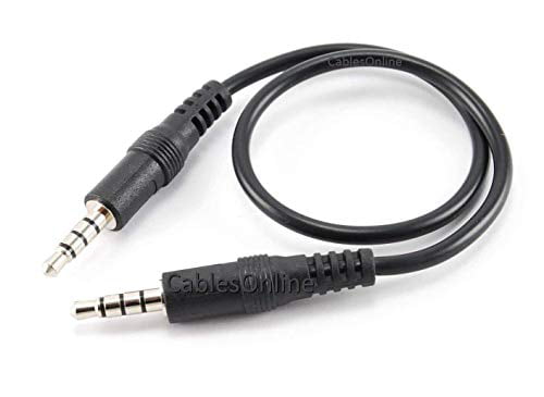 Mono 3.5mm Blue Audio Breakout Cable Rd/Wh AM-601C 1ft CablesOnline 3.5mm Stereo Male to Dual
