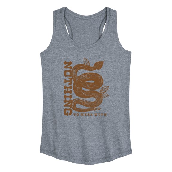 Instant Message - Rattlesnake Nothing To Mess With - Women's Racerback Tank Top