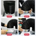 thumbnail image 6 of Dryer Vent Hose, 4" Insulated Flexible Duct 10FT with 2 Duct Clamps Heavy-Duty Four-Layer Protection for Heating Cooling Ventilation and Exhaust Black, 6 of 8