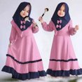 thumbnail image 4 of KAUOD Toddler Girls Muslim Prayer Dress Abaya Dress Long Sleeve Hijab Kaftan 𝐃ubai Islami𝐜 Modes𝐭 Eid Jilbab Baby Hijab, 4 of 4