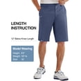 thumbnail image 6 of PULI Men’s Golf Shorts 12" Inseam Lightweight Stretch Quick-Dry Hiking Casual Dress Work Hybrid Shorts with Pockets, 6 of 6