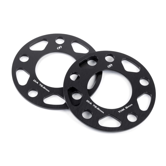 Dinan D210-2036 Wheel Spacers 5x120 Bolt Circle - 72.6mm Center Bore - 6mm Thick - Pair