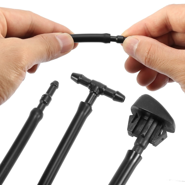 Front Windshield Washer Nozzles Kit with Windshield Washer Hose