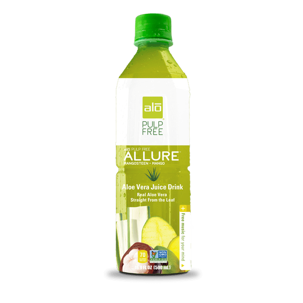 Alo Allure Aloe Vera Juice Drink, Pulp Free, 16.9 Fl Oz, 12 Count