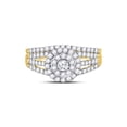 thumbnail image 2 of 14kt Yellow Gold Round Diamond Bridal Wedding Ring Band Set 1 Cttw, 2 of 4